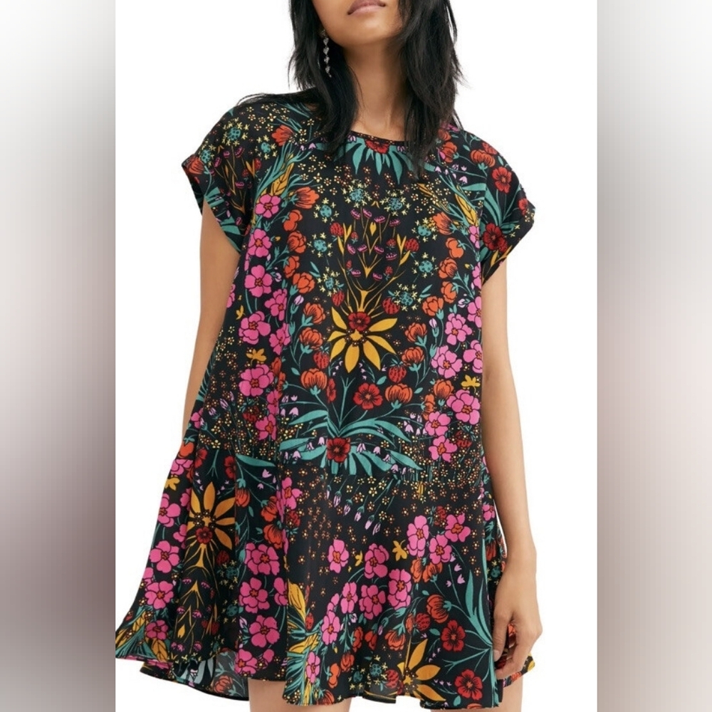 Free People Strawberry Fields Swing Dress Mini Size Medium